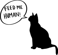 Funny Cat 6 Outline Svg File, Free Vectors File